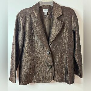 Chico's Metallic Brown Women's Blazer